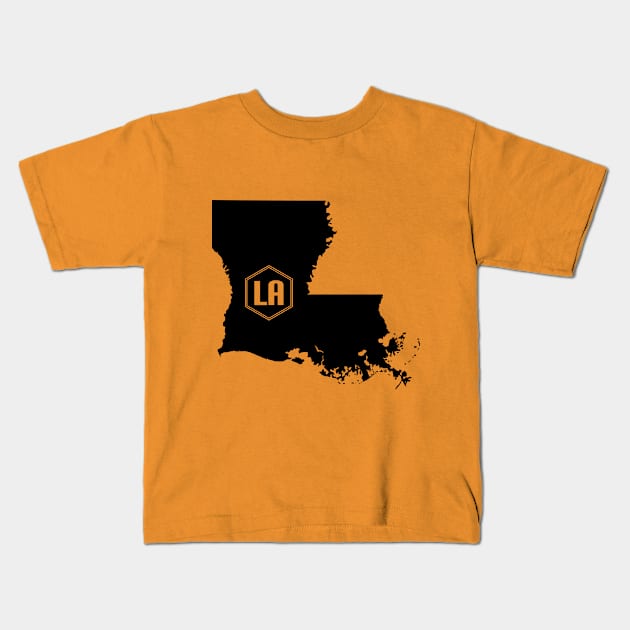 Louisiana Homer (Black) Kids T-Shirt by caknuck